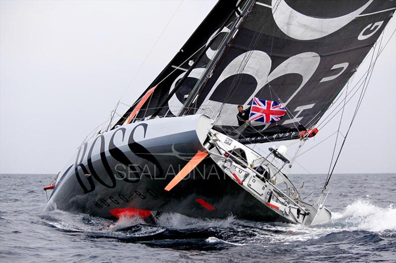 Alex Thomson smashed the under 60' single-handed monohull transatlantic record photo copyright Christophe Launay / www.sealaunay.com taken at  and featuring the IMOCA class