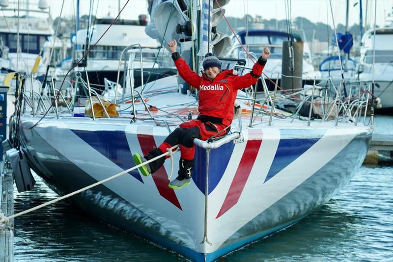Vendee Globe: Pip Hare returns home to Poole photo copyright Tracy Payne taken at  and featuring the IMOCA class