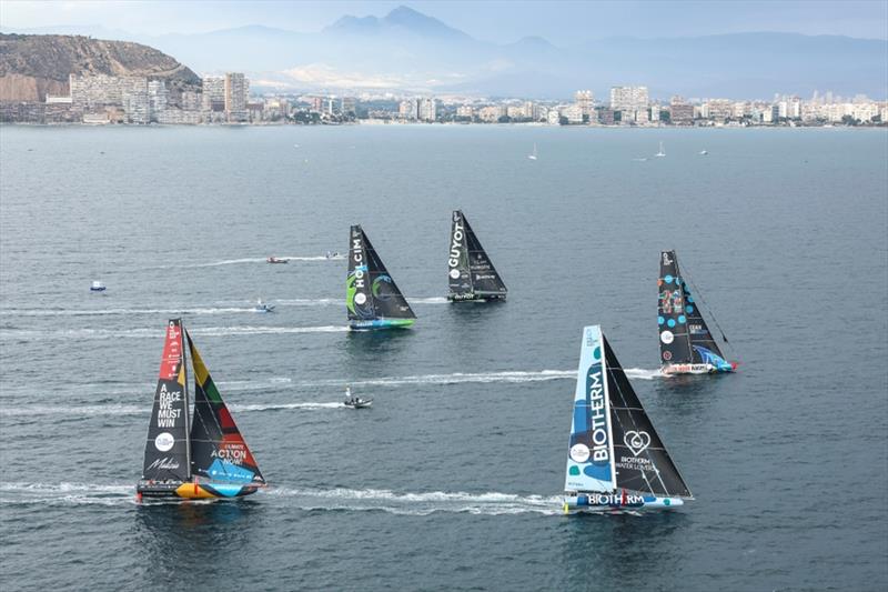 IMOCA fleet during the In-Port race in Alicante - The Ocean Race photo copyright Sailing Energy / The Ocean Race taken at  and featuring the IMOCA class
