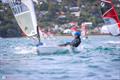 Ellena Keall-Neches (Plimmerton Boating Club), 1st Girl - O'pen Skiff NZ Nationals - Manly SC - April 2024 © Jacob Frewtell Media