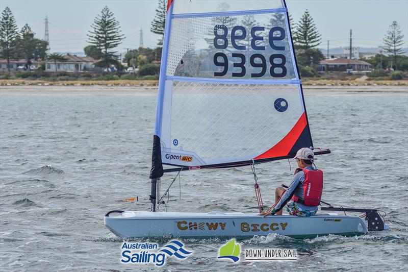 The Open Bic fleet had some great racing - 2018 South Australian Youth Championships photo copyright Harry Fisher taken at Largs Bay Sailing Club and featuring the  class
