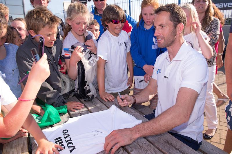 Sir Ben Ainslie visits the Volvo Gill Optimist National Championships photo copyright ASSF taken at Weymouth & Portland Sailing Academy and featuring the Optimist class