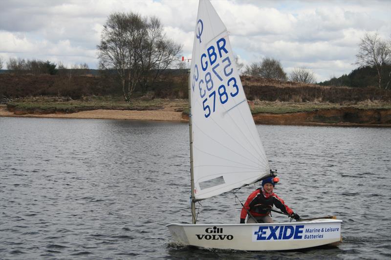 Ben Russell during the Kielder Water Sailing Club May Open photo copyright Ian Dutton taken at Kielder Water Sailing Club and featuring the Optimist class