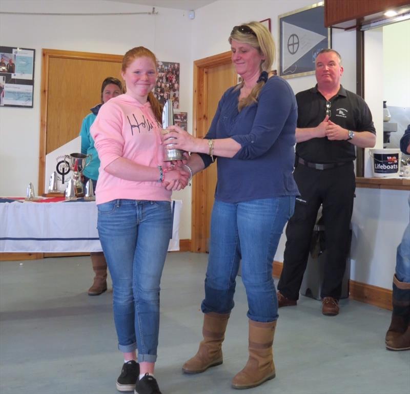Lucy Wilson finishes as 1st girl in the Optimist Scottish Championship at Helensburgh SC photo copyright Dougie Bell taken at Helensburgh Sailing Club and featuring the Optimist class