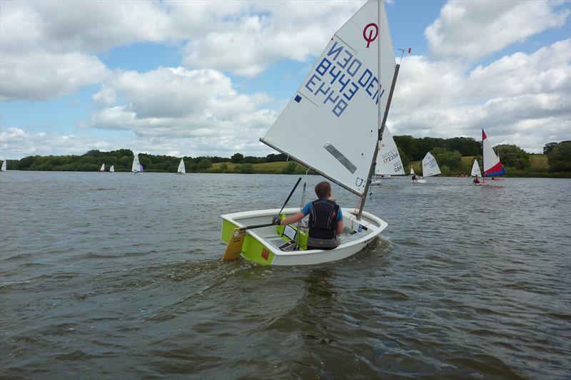 RYA NW Junior Traveller Series at Winsford Flash photo copyright Jonathan Latham taken at Winsford Flash Sailing Club and featuring the Optimist class
