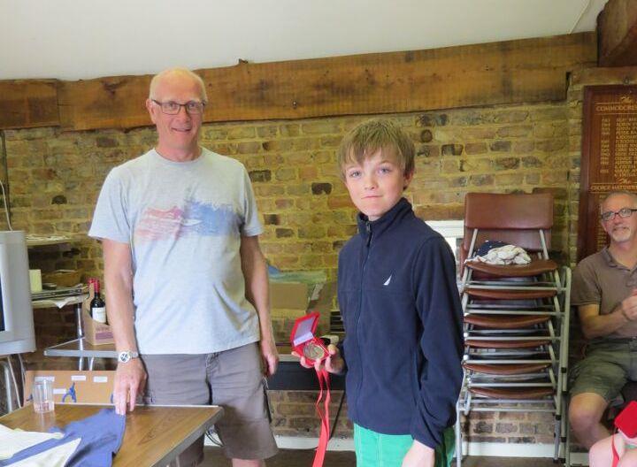 Andy Smith (OOD) and Rufus Martin who was 2nd in main fleet at the Optimist SW Championships at Frampton-on-Severn photo copyright Ken Elsey taken at Frampton on Severn Sailing Club and featuring the Optimist class