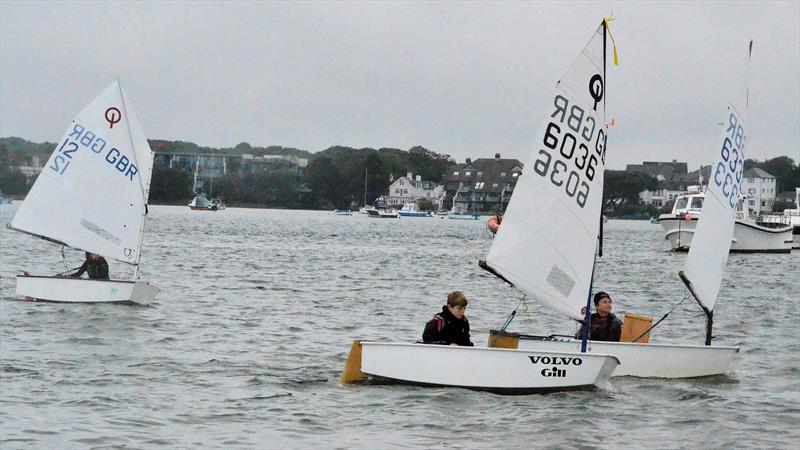 Optimists in the Christchurch SC Silver Firefly Pursuit race photo copyright James Arnell taken at Christchurch Sailing Club and featuring the Optimist class