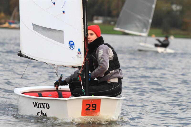 Lewis Coop on day 3 of the Leigh & Lowton Revett Series photo copyright Gerard Van den Hoek taken at Leigh & Lowton Sailing Club and featuring the Optimist class