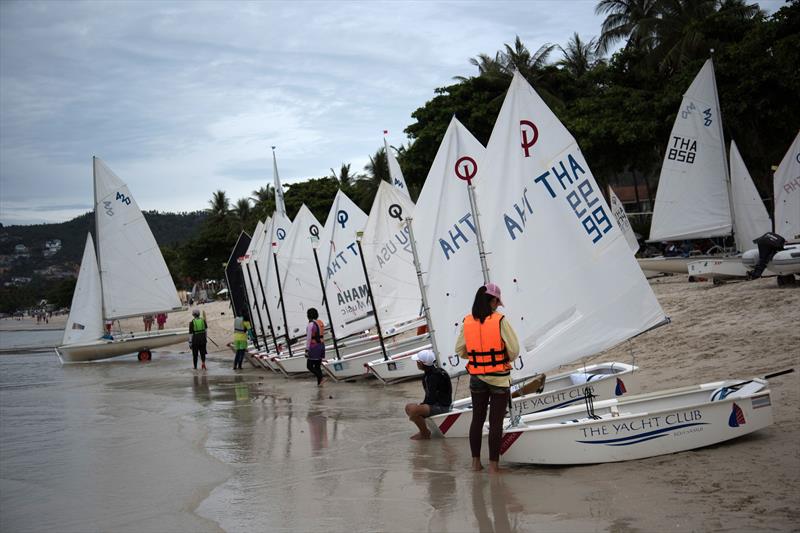 23 youths competed in the dinghy classes on the opening weekend of the Samui Regatta photo copyright Joyce Ravara taken at  and featuring the Optimist class