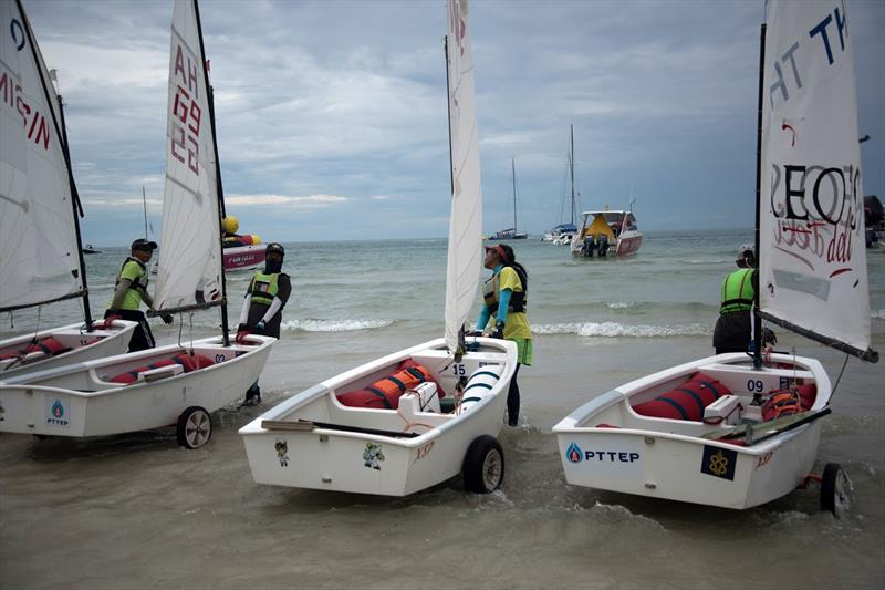 23 youths competed in the dinghy classes on the opening weekend of the Samui Regatta photo copyright Joyce Ravara taken at  and featuring the Optimist class