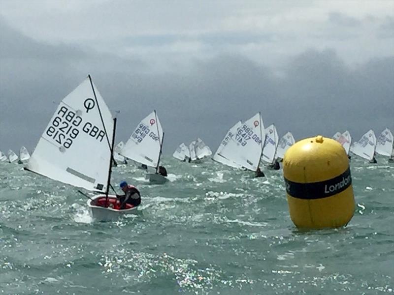 Harbour Chandlers Optimist Open at Hayling photo copyright Brian Staite taken at Hayling Island Sailing Club and featuring the Optimist class