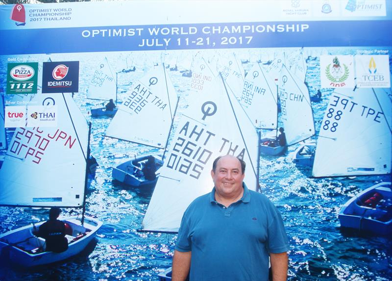 Thomas Whitcraft, President of the Optimist World Championship photo copyright Veerawan Saejao taken at Royal Varuna Yacht Club and featuring the Optimist class