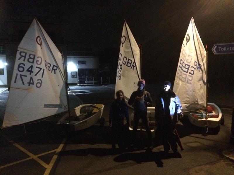 Three Optimist sailors break the record for sailing round the Isle of Wight photo copyright Tim Davies / Mark Lance taken at Bewl Sailing Association and featuring the Optimist class