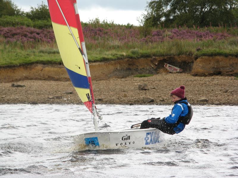 George Stewart, winner of the junior LAC during the August Bank Holiday weekend at Kielder Water photo copyright Annabelle Scullion taken at Kielder Water Sailing Club and featuring the Optimist class