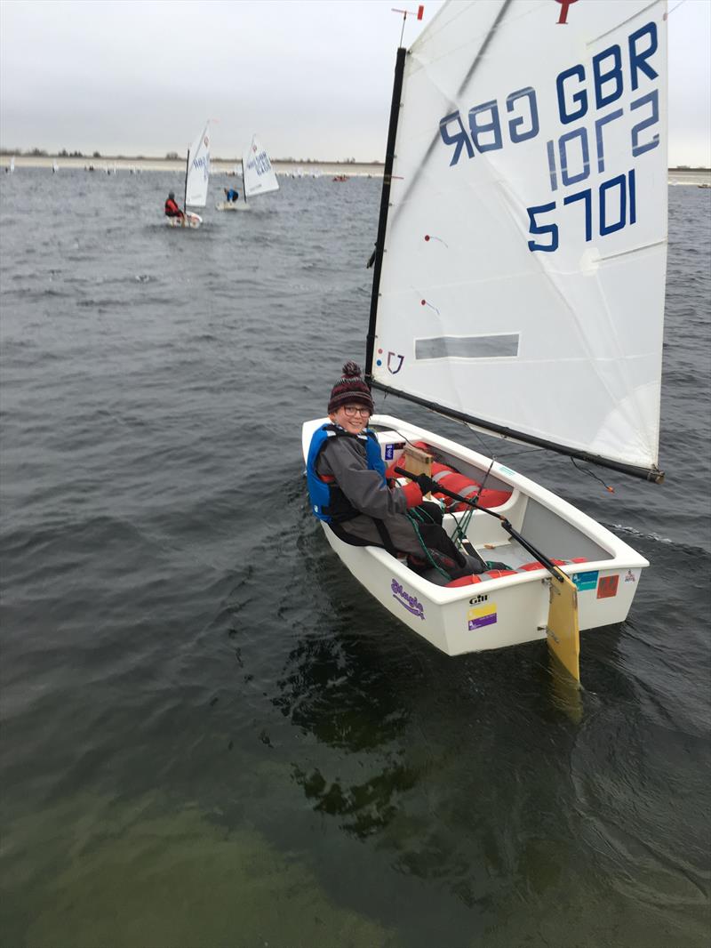 Hugh Andrews photo copyright Christine Brown taken at Blackwater Sailing Club and featuring the Optimist class