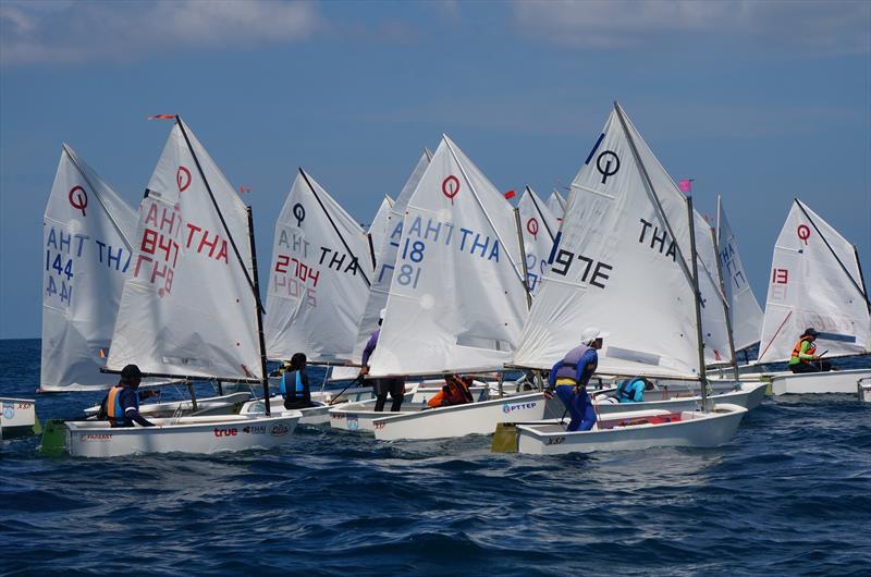 Optimists on day 4 of the Phuket King's Cup Regatta photo copyright Guy Nowell / Phuket King's Cup taken at Royal Varuna Yacht Club and featuring the Optimist class
