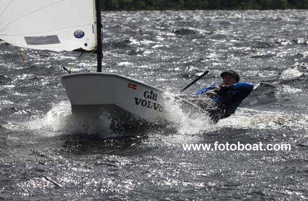 Alasdair Ireland during the Brown Cup at Loch Earn photo copyright Alan Henderson / www.fotoboat.com taken at Loch Earn Sailing Club and featuring the Optimist class