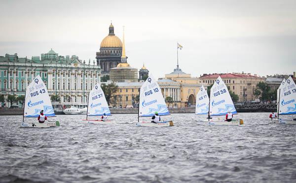 Optimists race in the Gazprom Cup at Saint Petersburg photo copyright SPBYC taken at Yacht Club of Saint-Petersburg and featuring the Optimist class