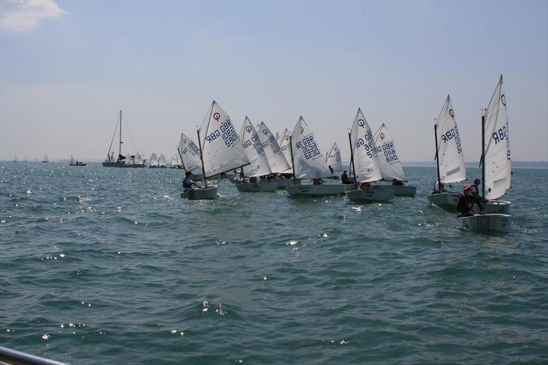 71 boats at the Seld'n Optimist Open photo copyright Richard Jarman taken at Warsash Sailing Club and featuring the Optimist class