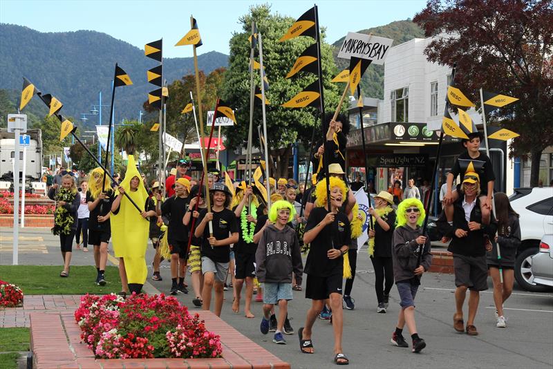2018 Toyota Optimist  NZ Nationals - parade through the streets of Picton - photo © Christel Hopkins