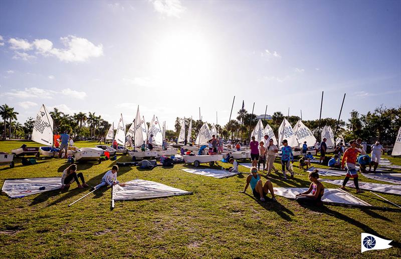 2019 Annual Miami Sailing Week photo copyright Cory Silken taken at Coconut Grove Sailing Club and featuring the Optimist class
