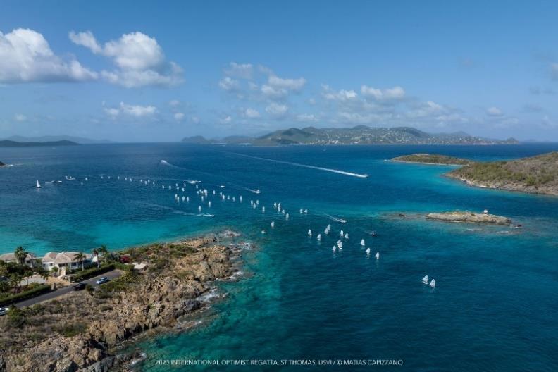 St. Thomas offers a perfect sailing venue for Optimist sailing; IOR 2023 - photo © Matias Capizzano