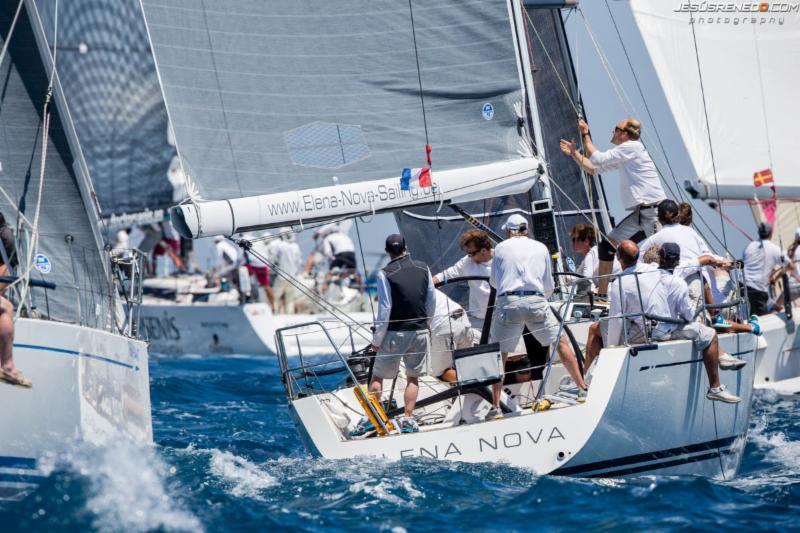 Class A mark rounding on day 3 at the ORC European Championship photo copyright Jesus Renedo taken at Real Club Nautico Valencia and featuring the ORC class