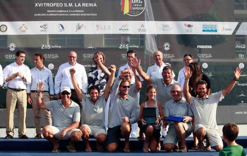 Low Noise team accepting awards from Her Majesty Queen Sofia at the ORC European Championship photo copyright Jose Jordan / RCNV taken at Real Club Nautico Valencia and featuring the ORC class