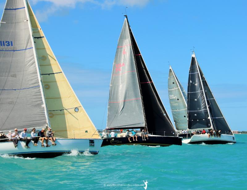 Diversity in boat types in the ORC Class out on the Division 3 course at Quantum Key West Race Week - photo © Quantum Key West Race Week / Brigitte Berry