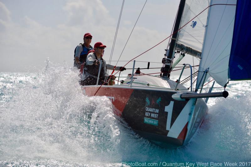 The Flying Tiger Hogfish Racing was flying today on day 1 at Quantum Key West Race Week photo copyright Quantum Key West Race Week / www.PhotoBoat.com taken at Storm Trysail Club and featuring the ORC class