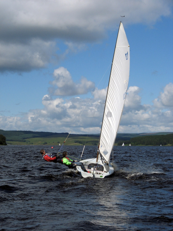 Viola and Mike Scott on their way to another victory at Kielder Water SC photo copyright John Scullion taken at Kielder Water Sailing Club and featuring the Osprey class