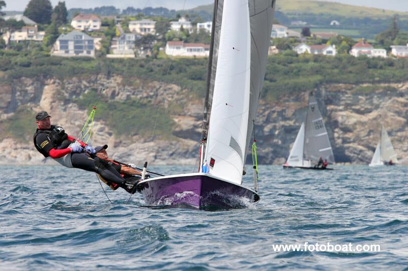 Edwards & Coxon on day 3 of the Osprey Nationals at Porthpean photo copyright Mike Rice / www.fotoboat.com taken at Porthpean Sailing Club and featuring the Osprey class