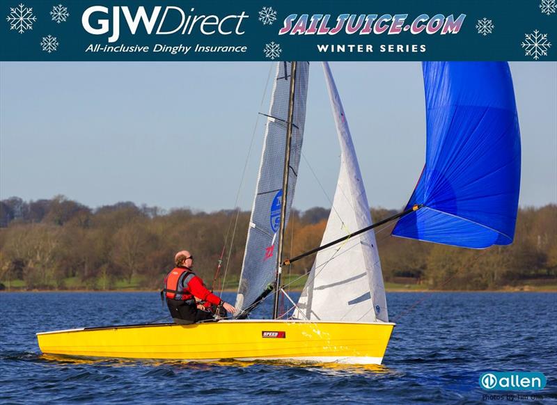 Phil Meakins & Andrew Eggett finish 2nd in the John Merricks Tiger Trophy - GJW Direct Sailjuice Winter Series Round 6 photo copyright Tim Olin / www.olinphoto.co.uk taken at Rutland Sailing Club and featuring the Osprey class