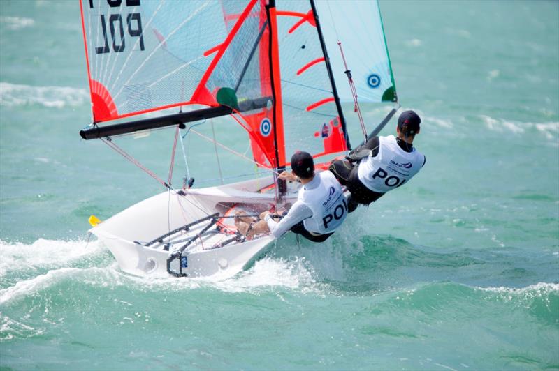 29ers at the 2015 Youth Sailing World Championships photo copyright Christophe Launay taken at  and featuring the  class