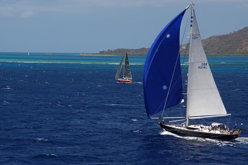 Oyster 82, Starry Night and Oyster 48 Scarlet Oyster on day 2 of Oyster Regatta Antigua photo copyright Kevin Johnson Photography taken at  and featuring the Oyster class