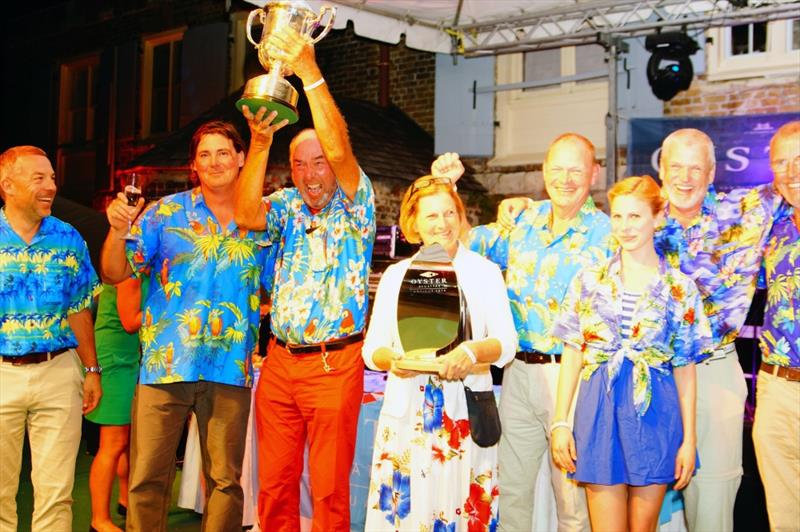 Red Cat crew at the Oyster Regatta Antigua prize giving photo copyright Kevin Johnson Photography taken at  and featuring the Oyster class
