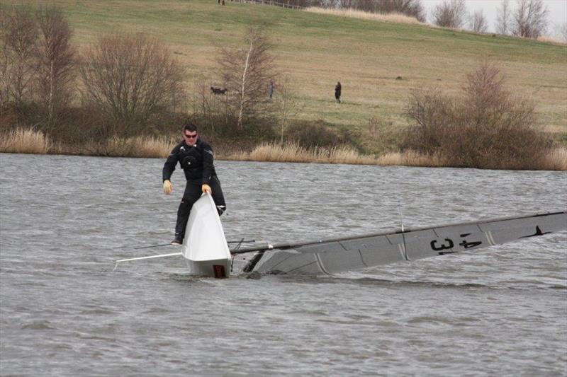 The late late late New Year's Day pursuit race at Leigh & Lowton photo copyright Paul Allen taken at Leigh & Lowton Sailing Club and featuring the Phantom class