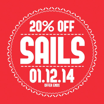20% OFF Sails!