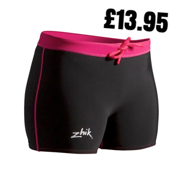 Zhik Womens Spandex Shorts - Black/Pink