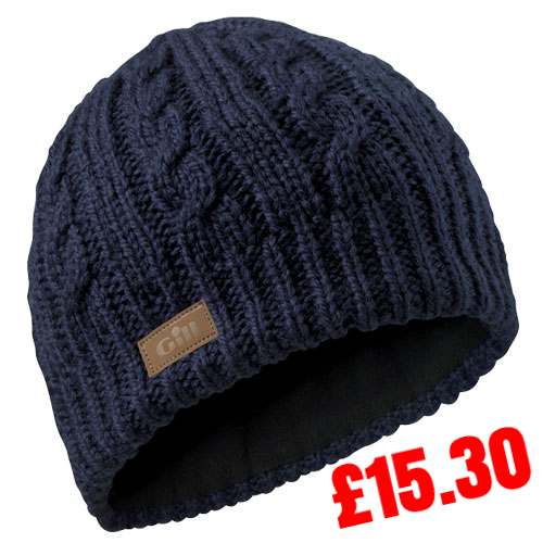 Gill Cable Knit Beanie Navy