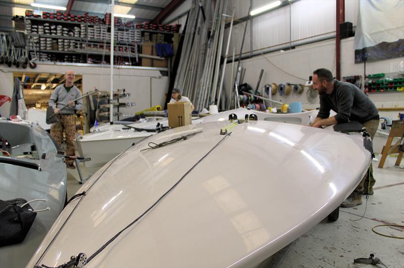 The P&B Team busy getting ready for the RYA Suzuki Dinghy Show photo copyright P&B taken at  and featuring the  class