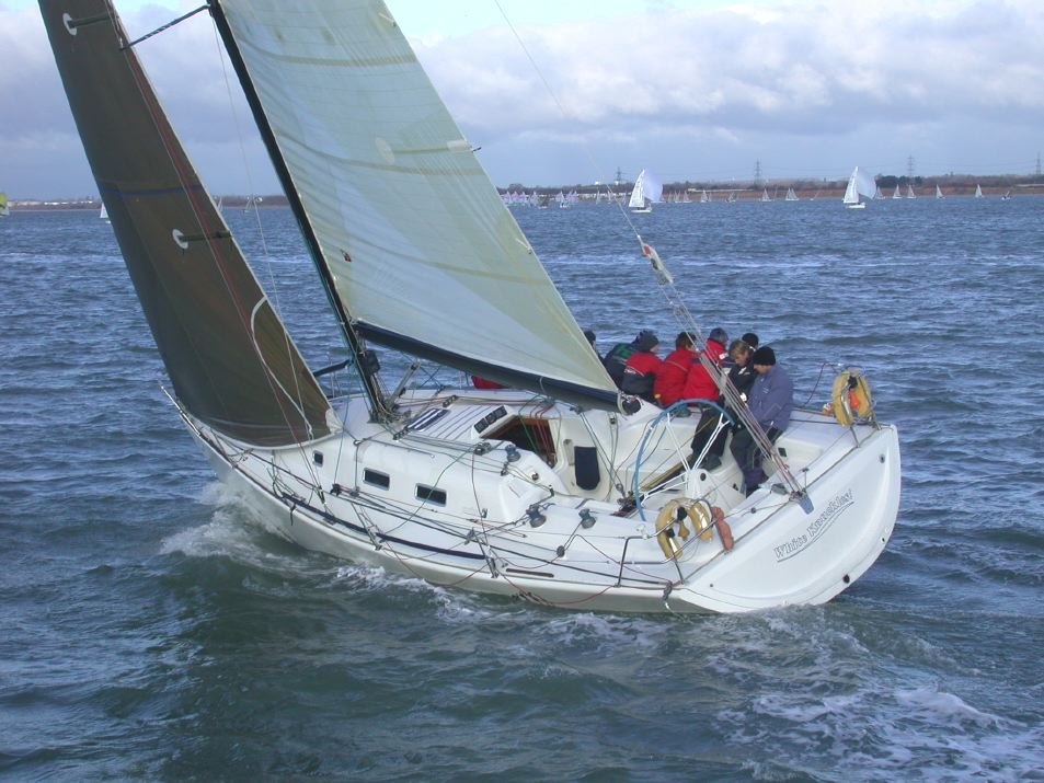 The Prima 38 'White Knuckles' during the TYCO Healthcare Hamble Winter Series 2004 photo copyright Jonty Sherwill taken at Hamble River Sailing Club and featuring the Prima 38 class
