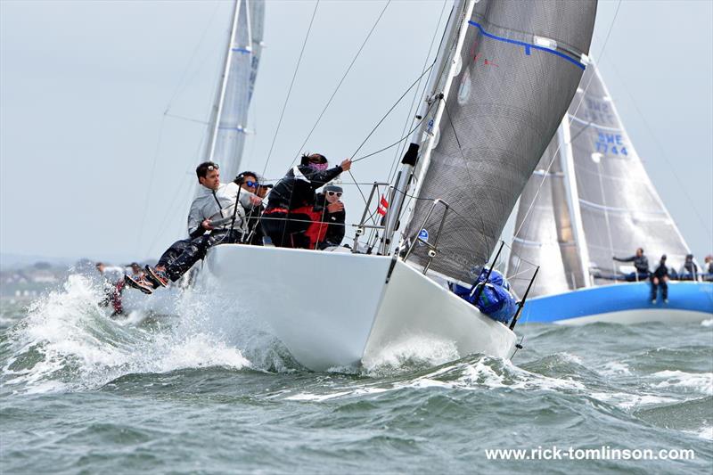 Louise Morton's Bullit leads the Quarter Tonner class after day 2 of the Vice Admiral's Cup - photo © Rick Tomlinson / www.rick-tomlinson.com