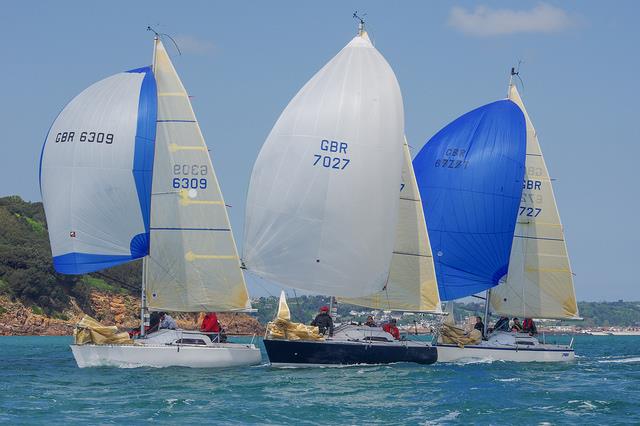 Trio of Quarter Tonners at the RCIYC Spring Regatta photo copyright Bill Harris taken at Royal Channel Islands Yacht Club and featuring the Quarter Tonner class