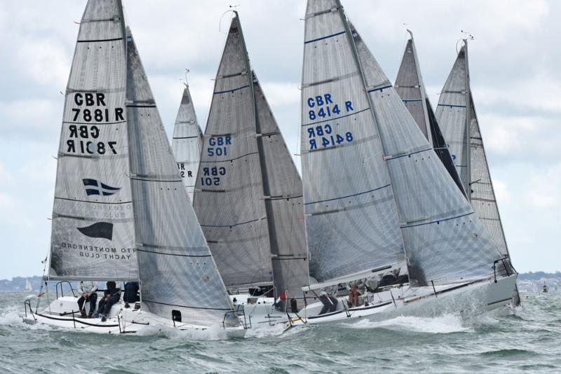 Thrills and spills on the start line for the Quarter Ton fleet on day 2 of the Vice Admiral's Cup - photo © Rick Tomlinson / www.rick-tomlinson.com