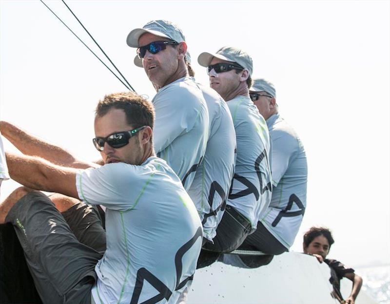 Team Aqua (GBR2041) on day 3 of the RC44 Oman Cup photo copyright Nico Martinez / MartinezStudio taken at  and featuring the RC44 class