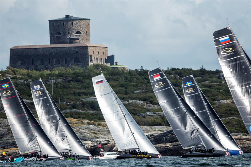 The first day of fleet racing at the RC44 Marstrand Cup photo copyright Pedro Martinez / Martinez Studio taken at  and featuring the RC44 class