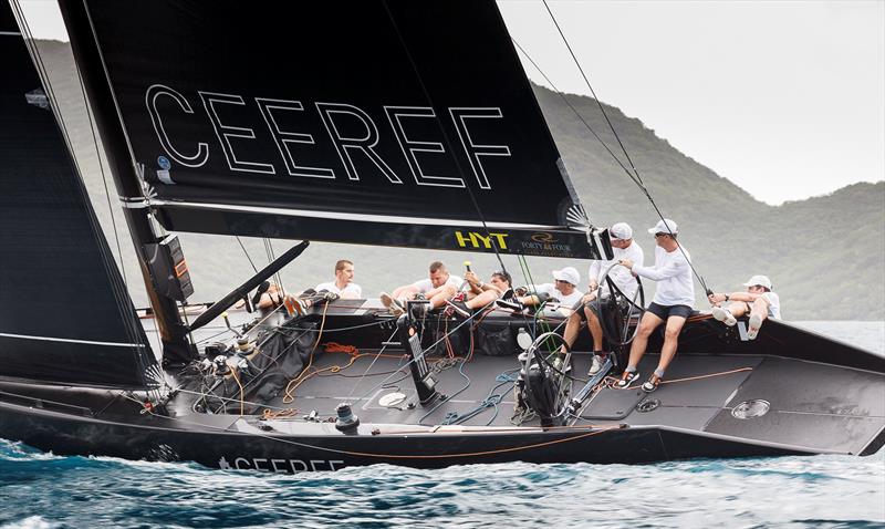 Team CEEREF on day 3 of the RC44 Virgin Gorda Cup fleet racing photo copyright Nico Martinez / www.MartinezStudio.es taken at  and featuring the RC44 class