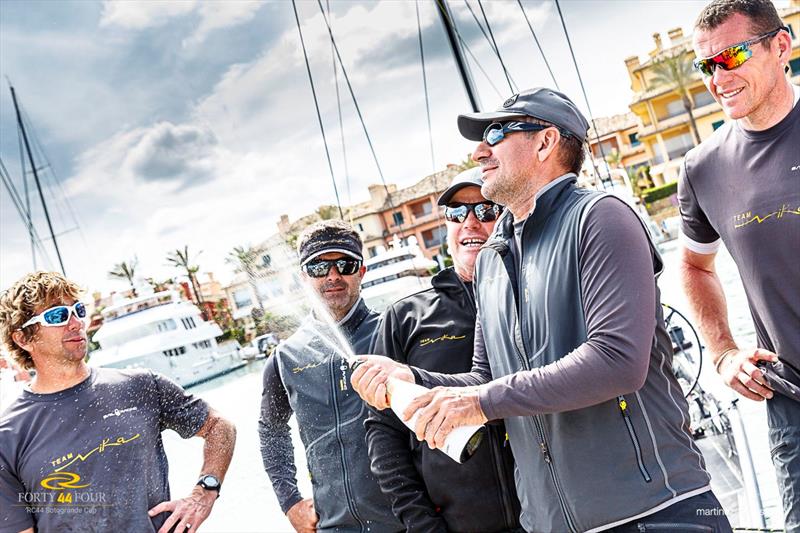Team Nika celebrate on day 1 of the RC44 Sotogrande Cup photo copyright www.MartinezStudio.es taken at  and featuring the RC44 class