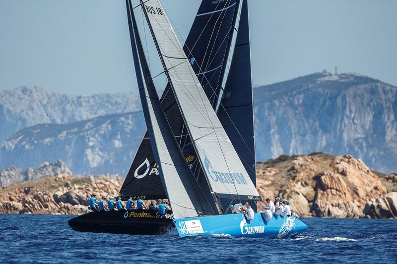 Peninsula Petroleum and Bronenosec Sailing Team at Porto Cervo in 2015 photo copyright Martinez Studio / RC44 Class taken at Yacht Club Costa Smeralda and featuring the RC44 class